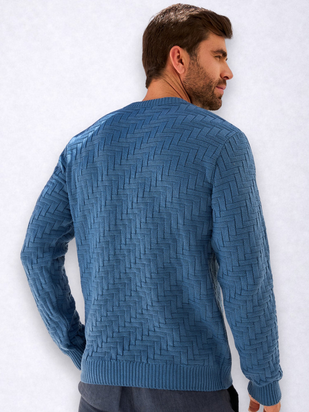 Suéter Masculino Tricot Texturizado Premium