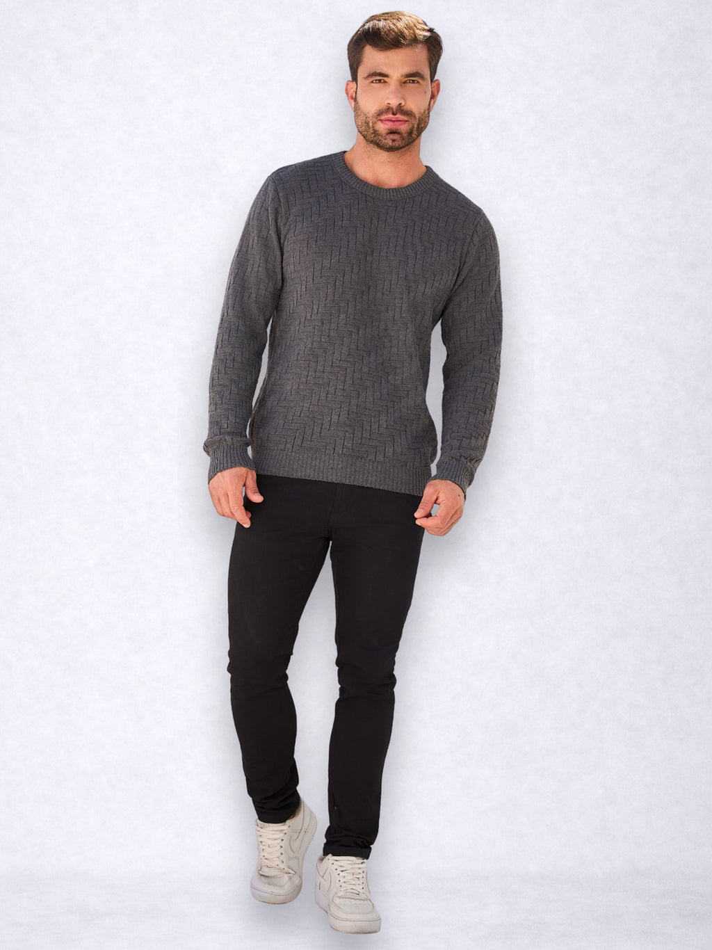 Suéter Masculino Tricot Texturizado Premium