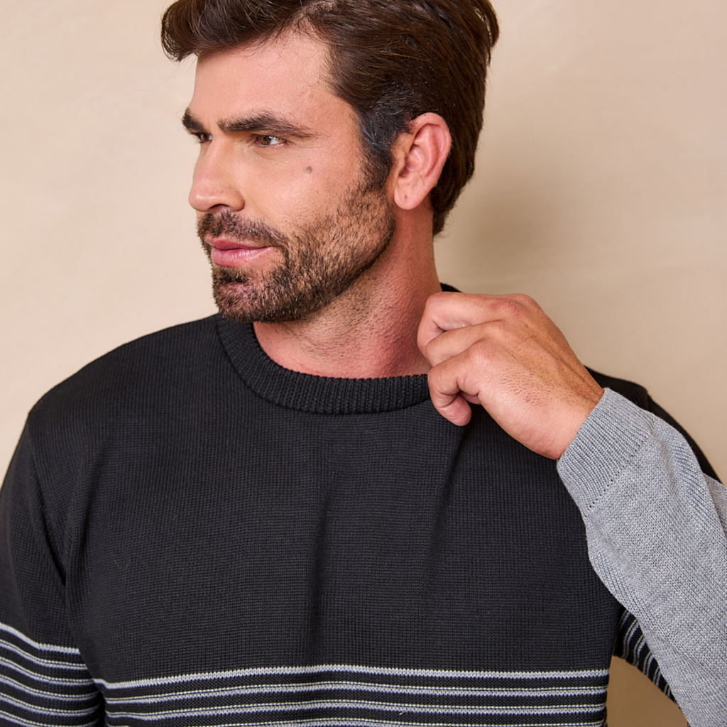 Blusa de Frio Masculina Degrade Gola Careca