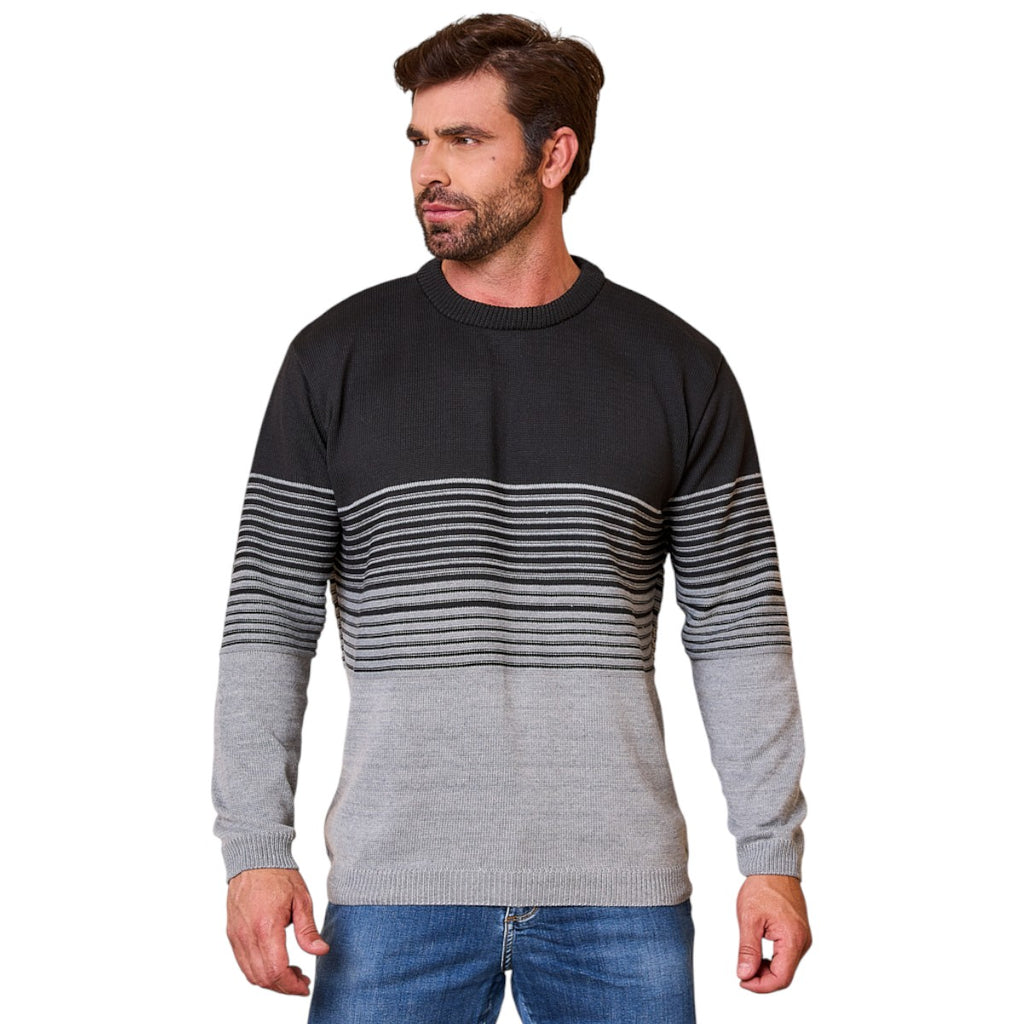 Blusa de Frio Masculina Degrade Gola Careca