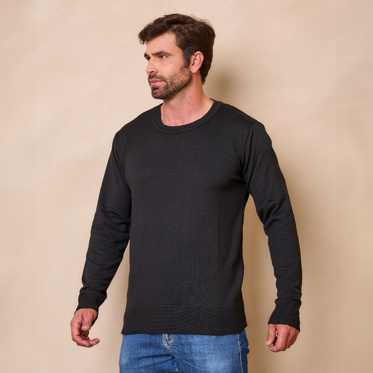 Suéter Masculino Tricot Casual Manga Longa