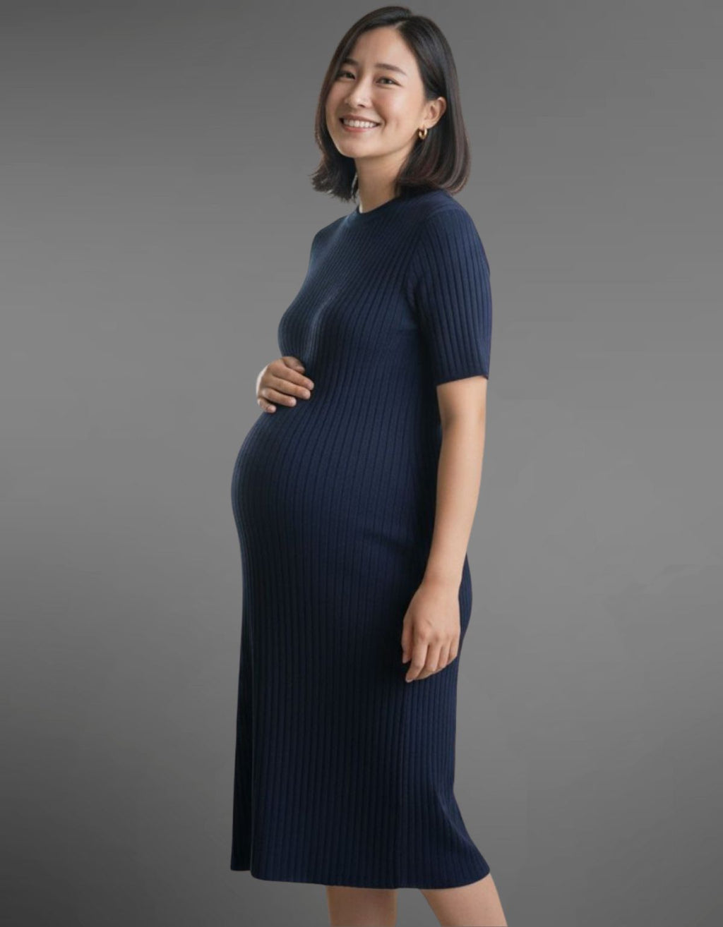 Vestido Midi Feminino Tubinho Manguinha Modal Evangélica