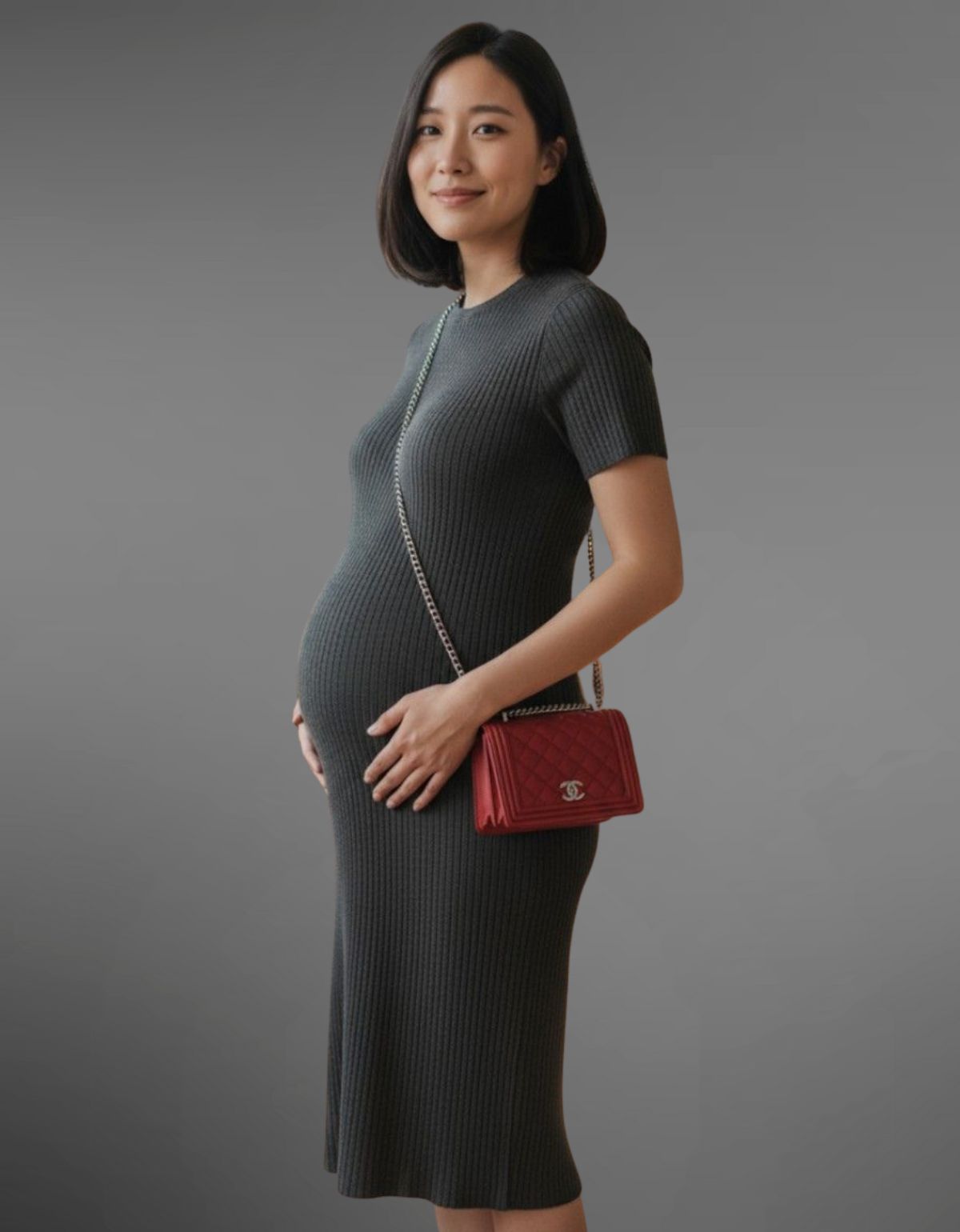 Vestido Midi Feminino Tubinho Manguinha Modal Evangélica