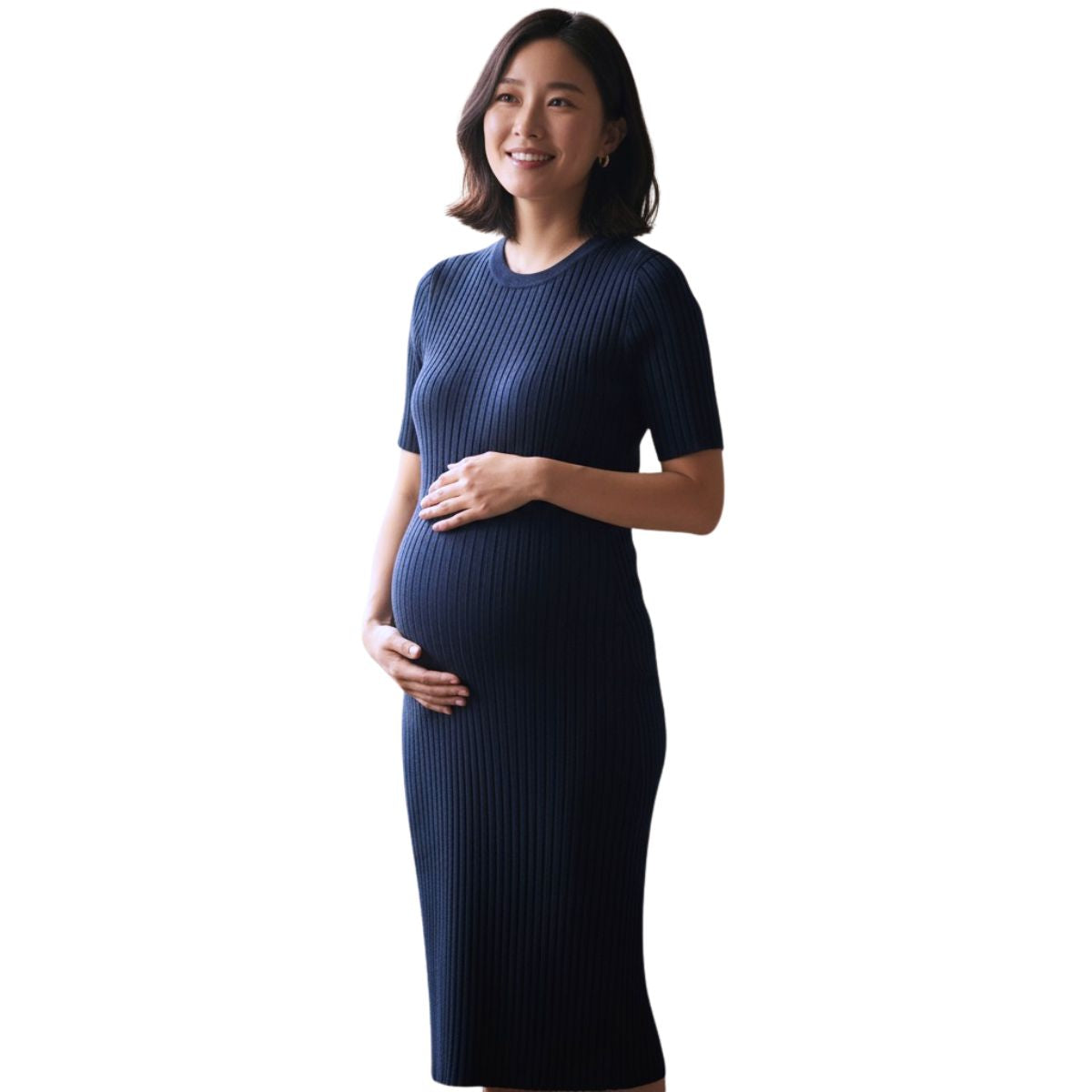 Vestido Midi Feminino Tubinho Manguinha Modal Evangélica