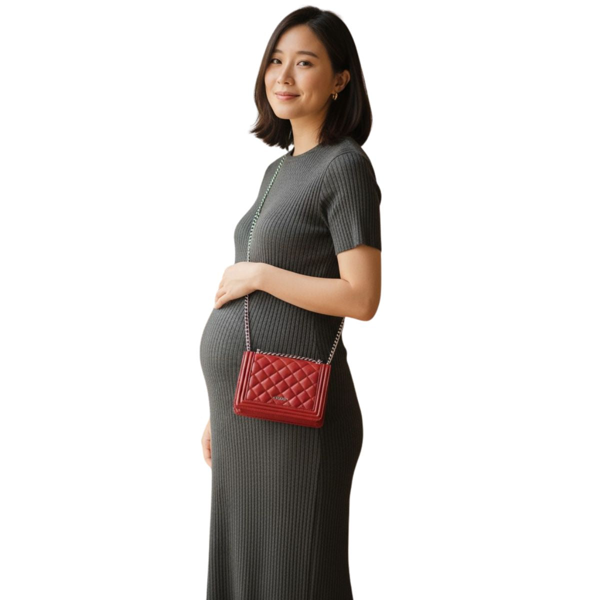 Vestido Midi Feminino Tubinho Manguinha Modal Evangélica