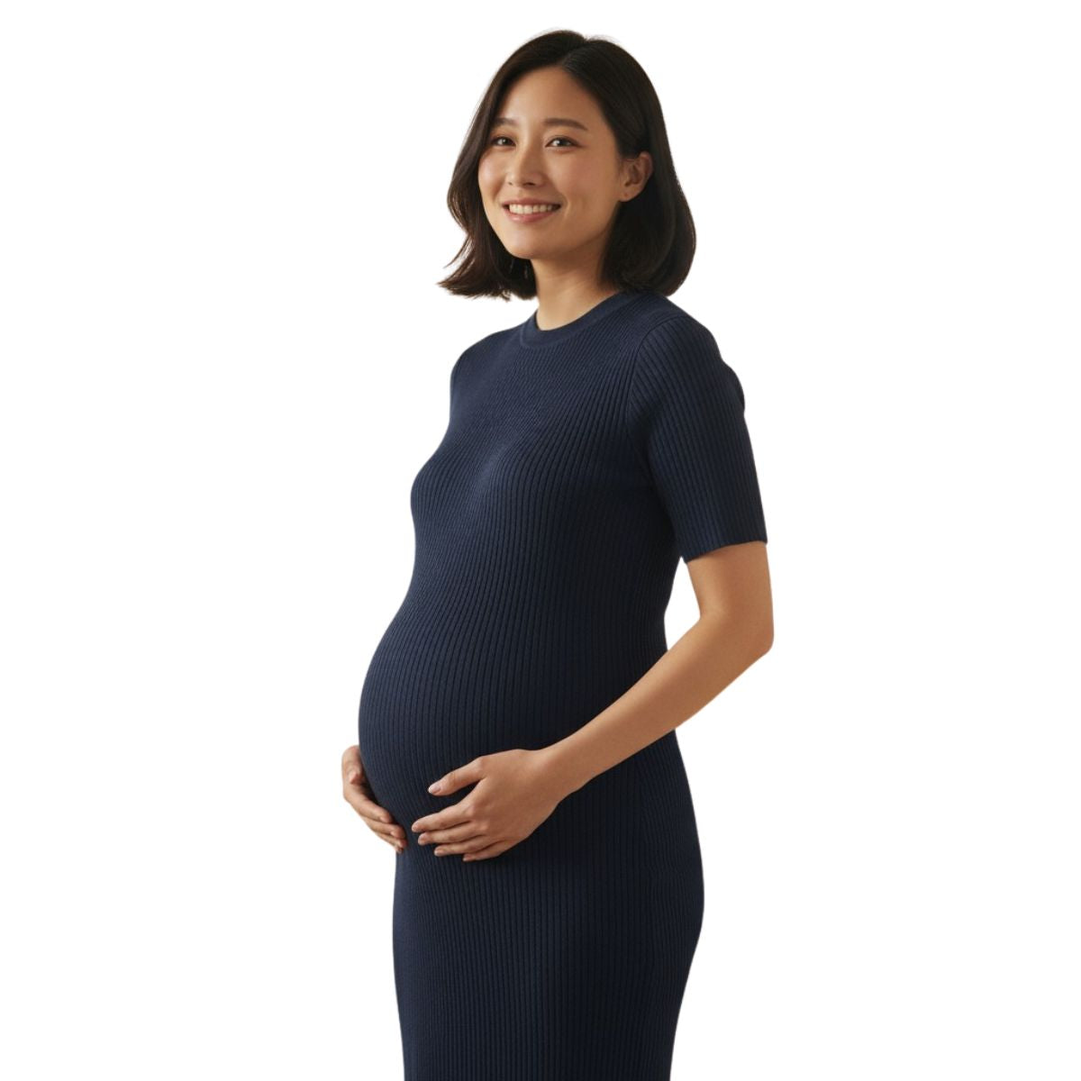 Vestido Midi Feminino Tubinho Manguinha Modal Evangélica