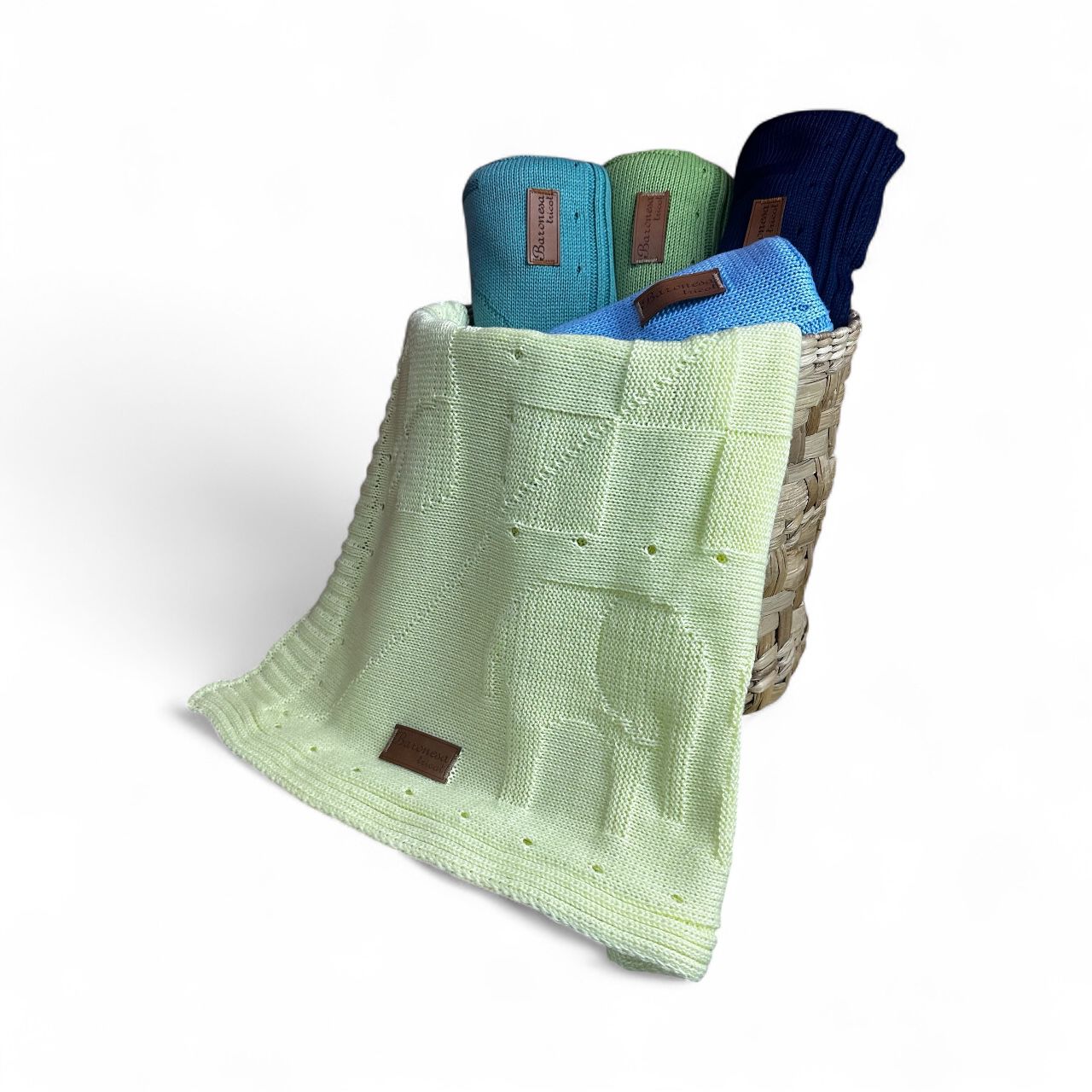 Mantinha de Tricô Bebê Conforto Bichinho