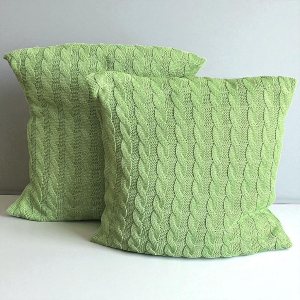 Kit 2 Capas Almofada De Tricô 45x45 BA1019