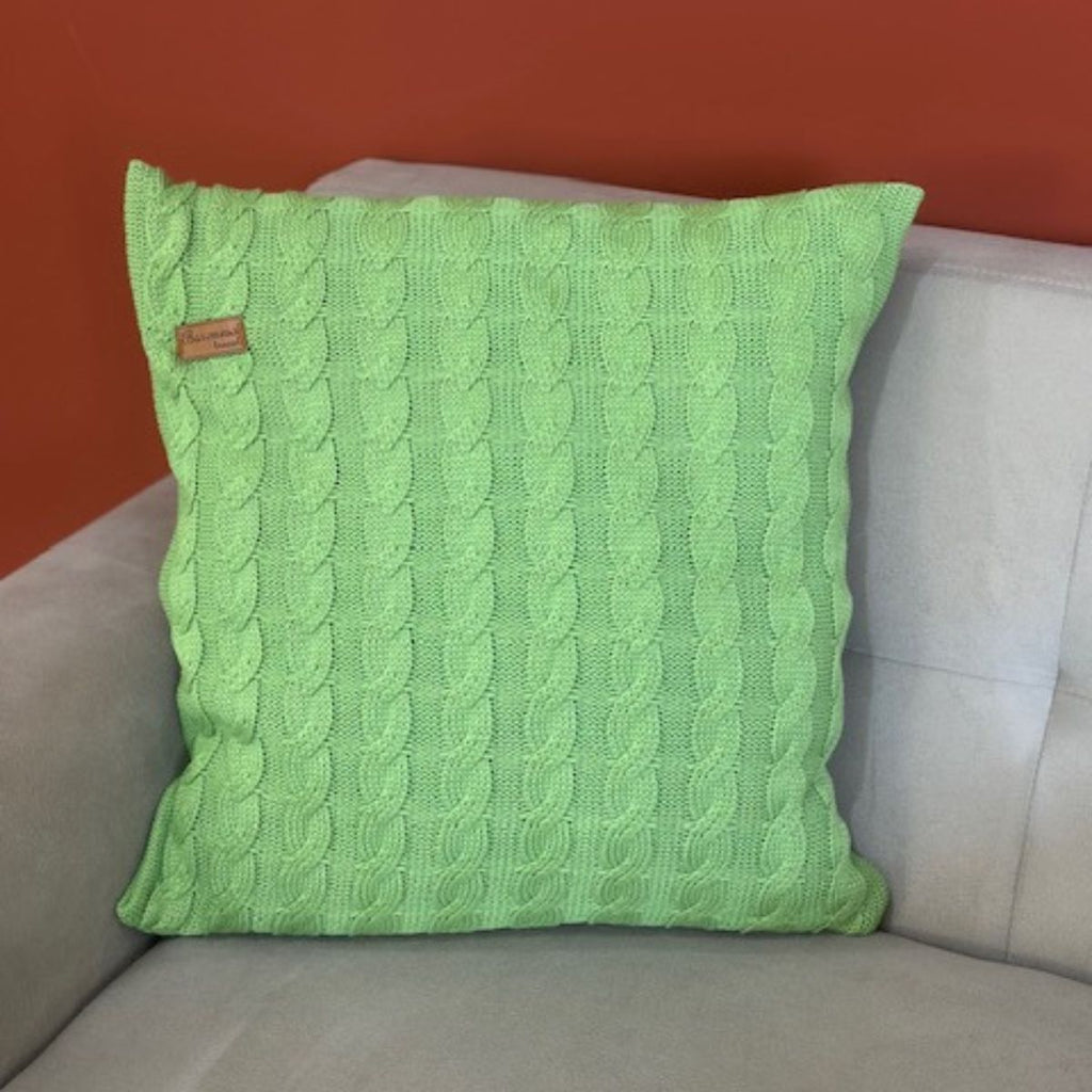 Capa de Almofada Tricô Decorativa 45x45 Luxo Trança