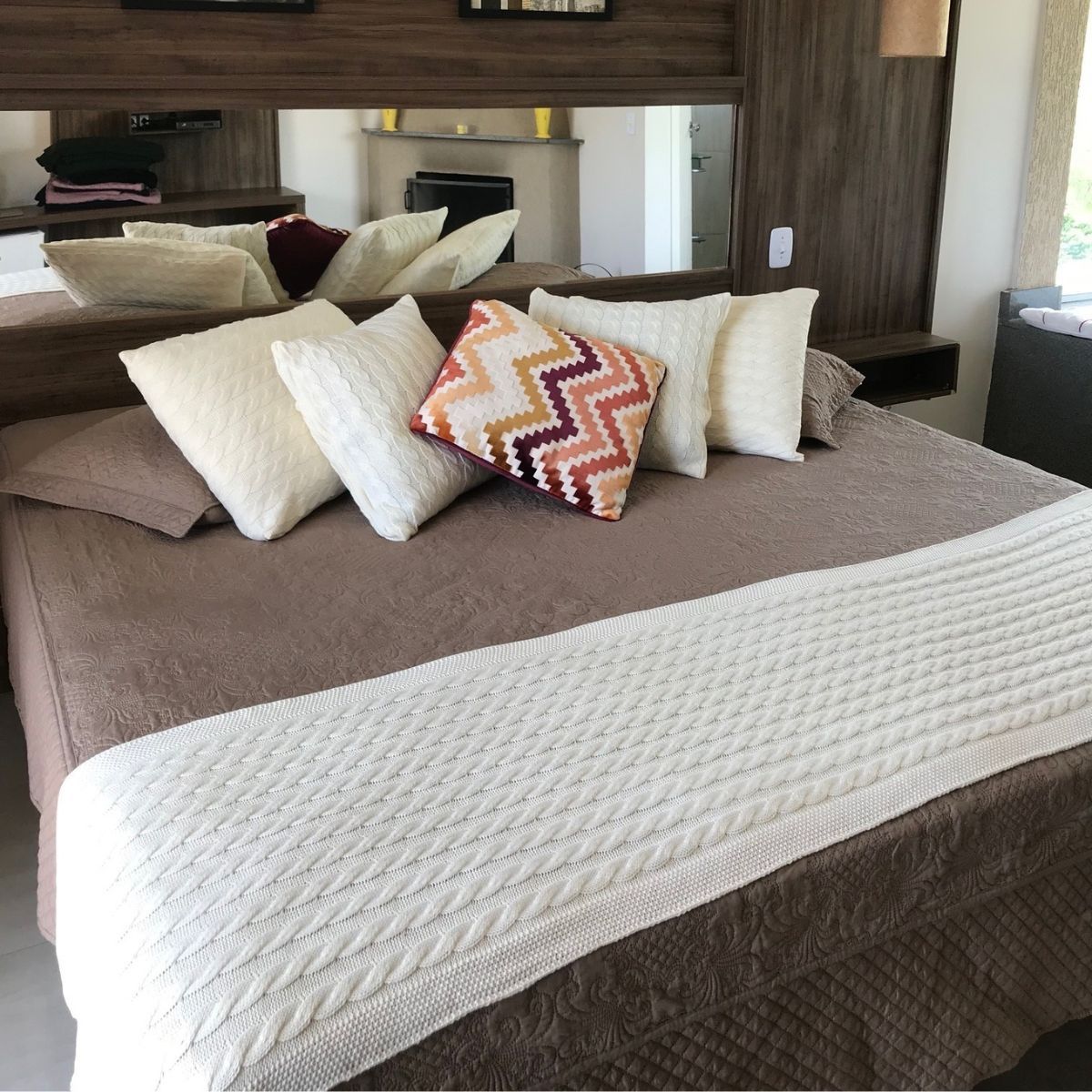 Kit Cama Queen Trança Tiradentes 230x60 cm