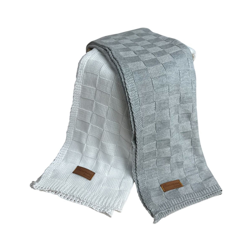 Kit 2 Manta de Bebê Tricô Direito e Avesso