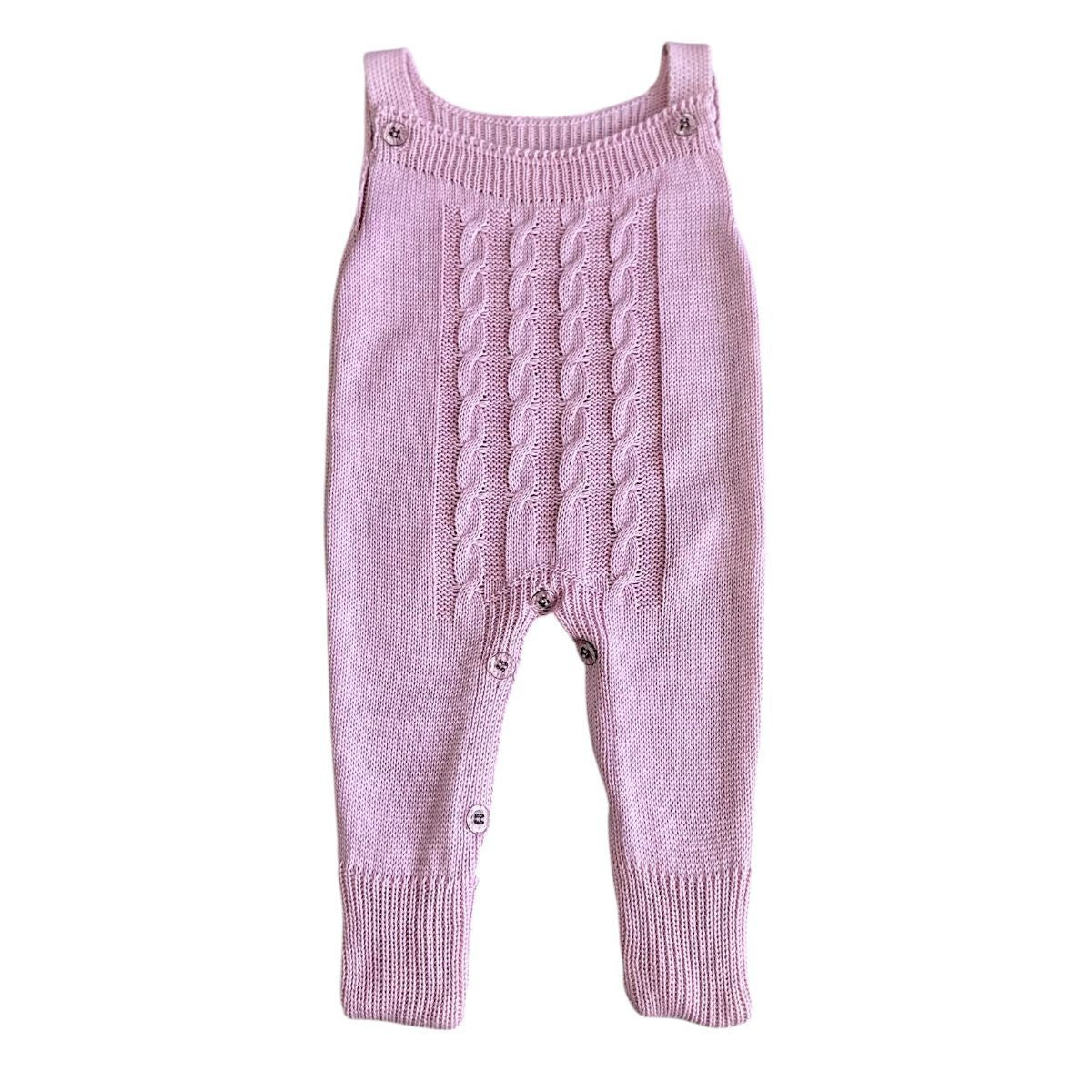 Jardineira Bebê Tricot Macacão Infantil Menina