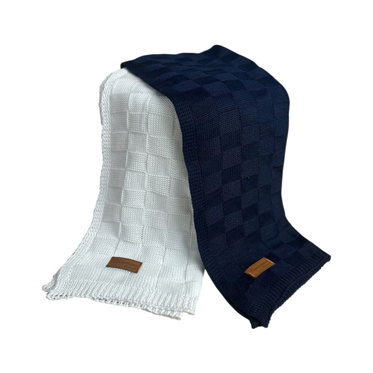 Kit 2 Manta de Bebê Tricô Direito e Avesso