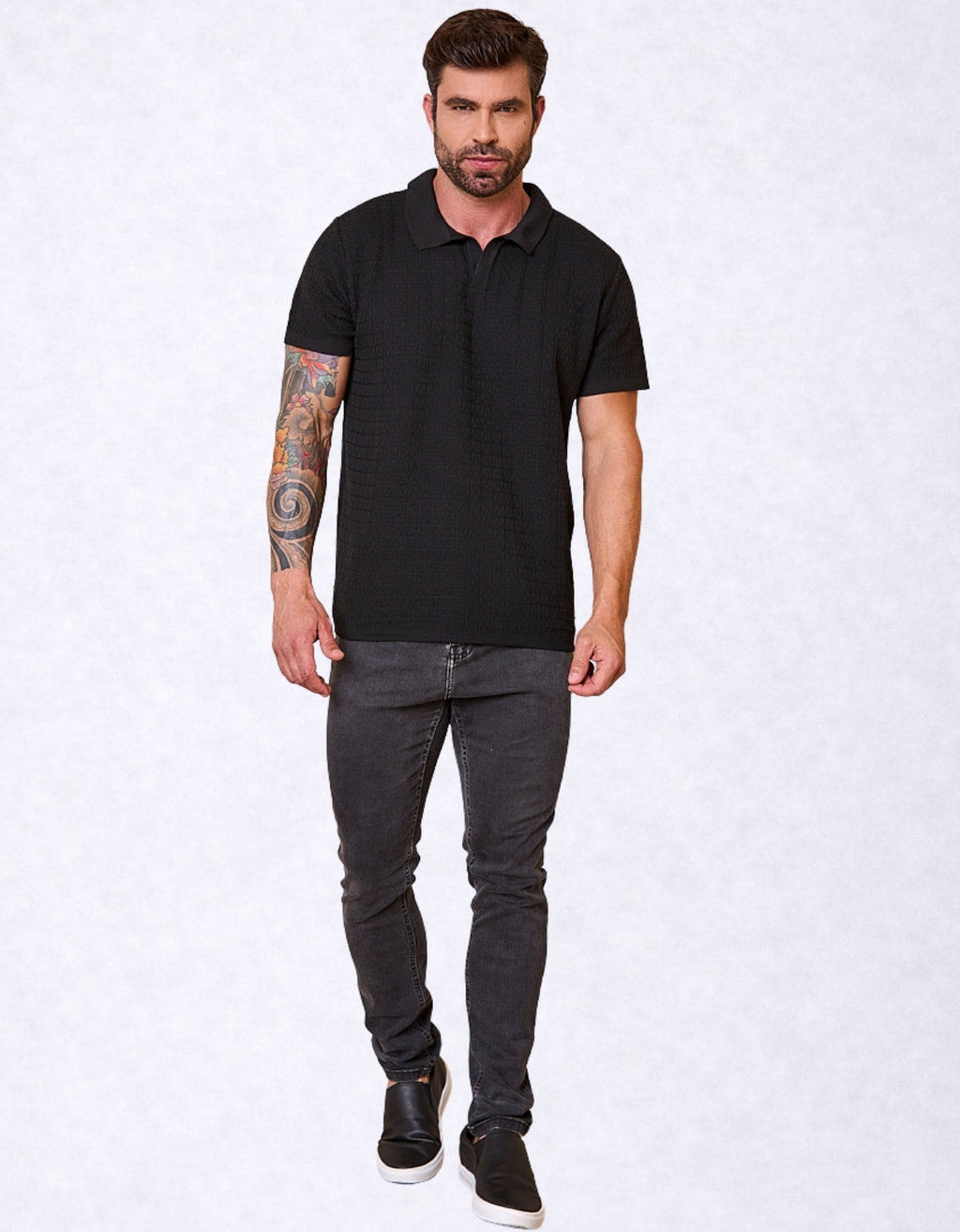 Camisa Masculina Polo Texturizada  Premium