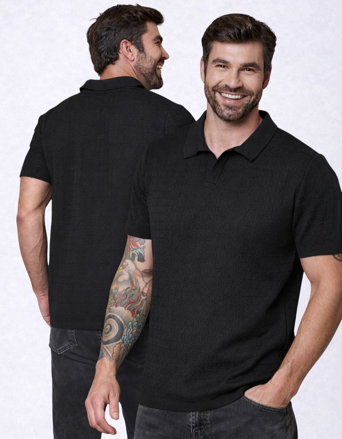 Camisa Masculina Polo Texturizada  Premium