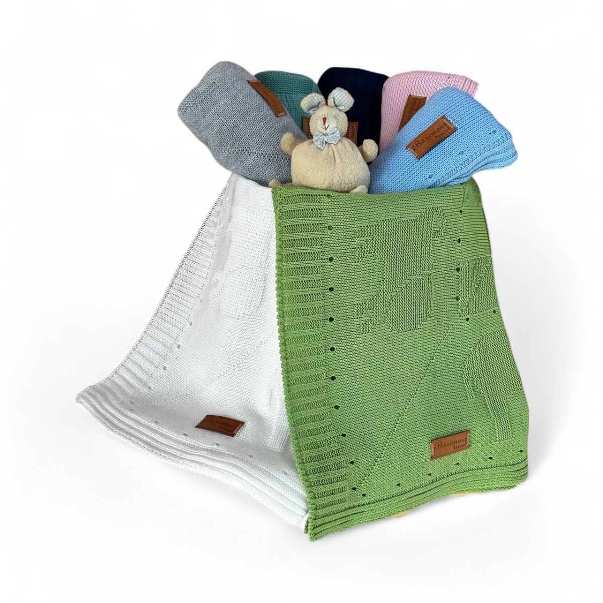 Kit 2 Mantinha de Tricô para Bebê Antialérgica