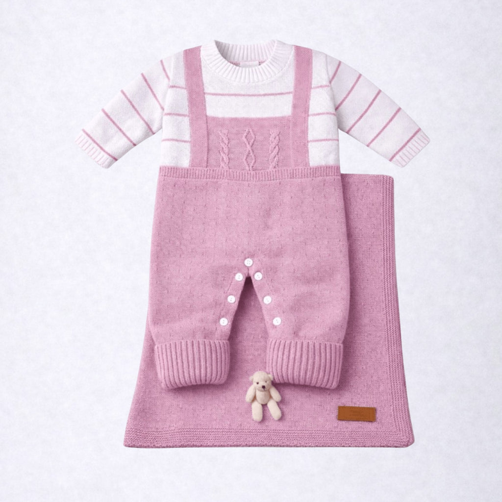 Kit Saida De Maternidade Menina e Menino Tricô Luxo