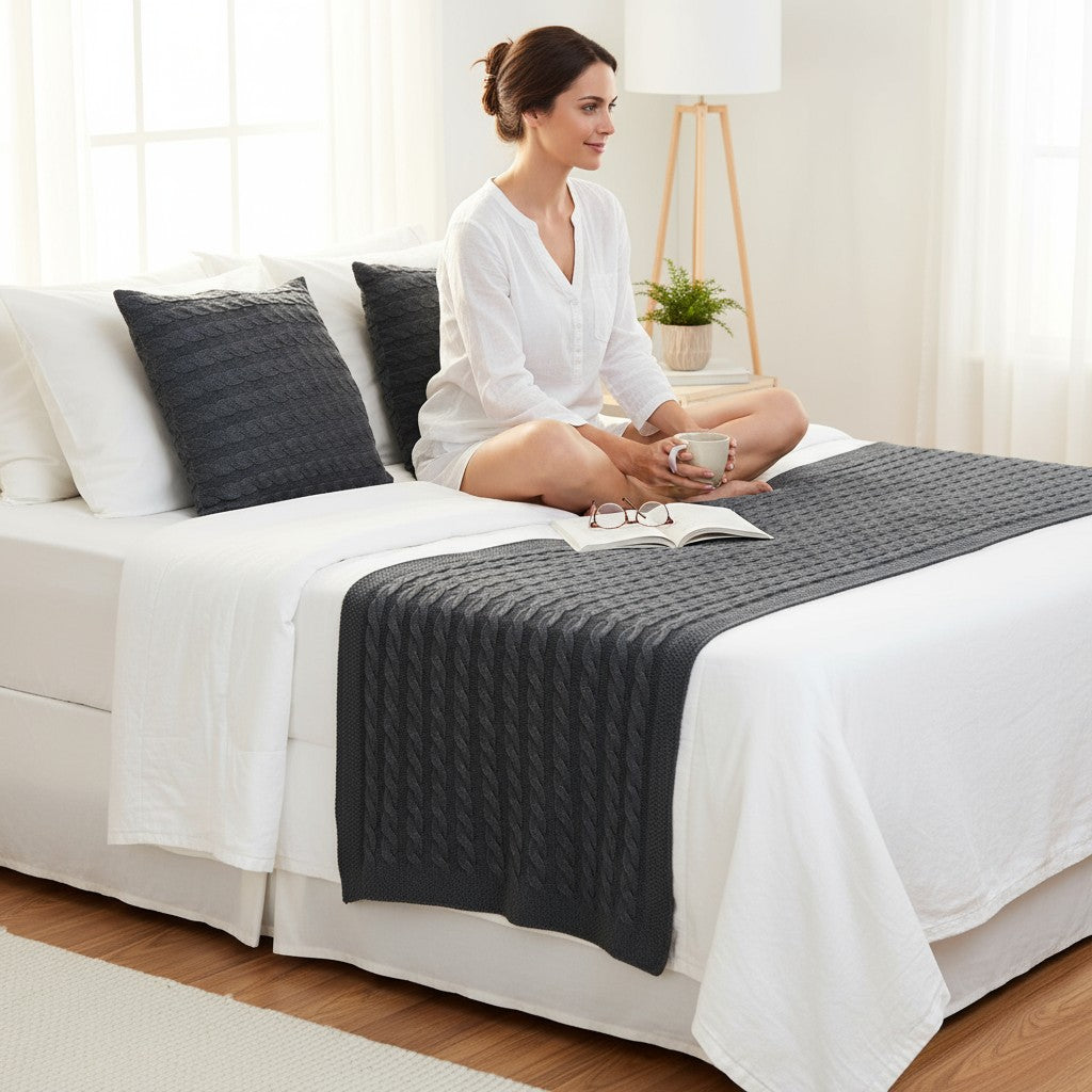 Kit Cama Queen Trança Tiradentes 230x60 cm