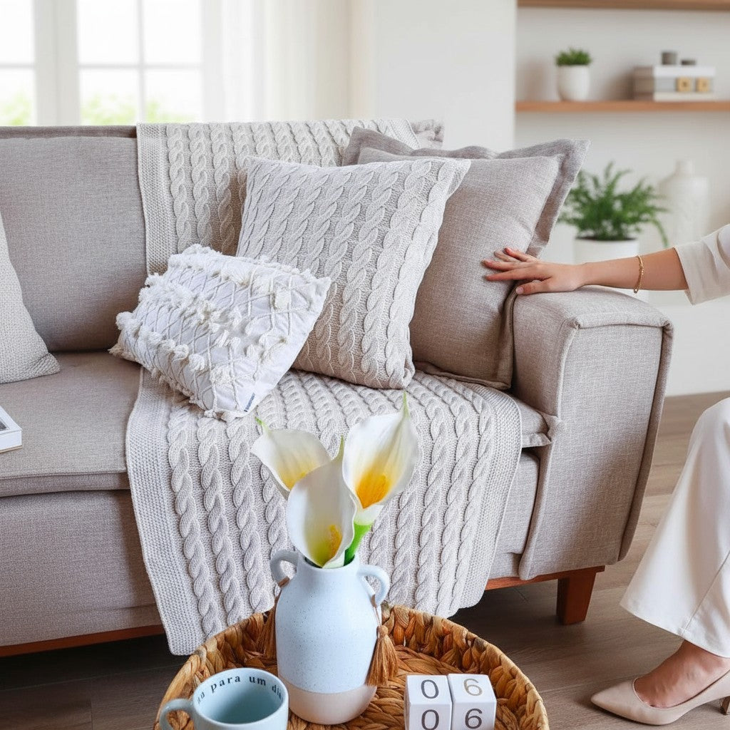 Kit Cama Solteiro Trança Tiradentes 140x60 cm