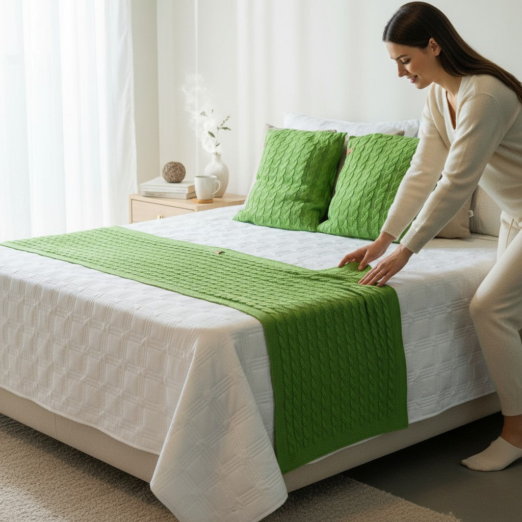 Kit Cama Casal Trança Tiradentes 180x60 cm