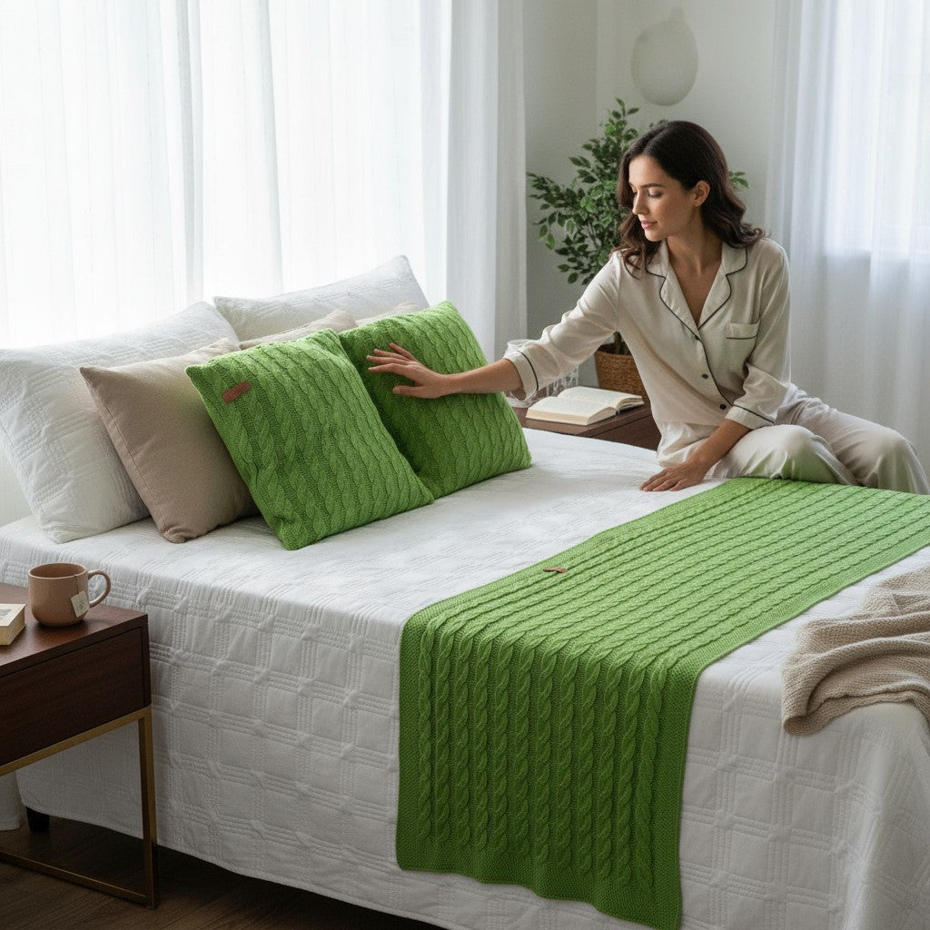 Kit Cama Casal Trança Tiradentes 180x60 cm