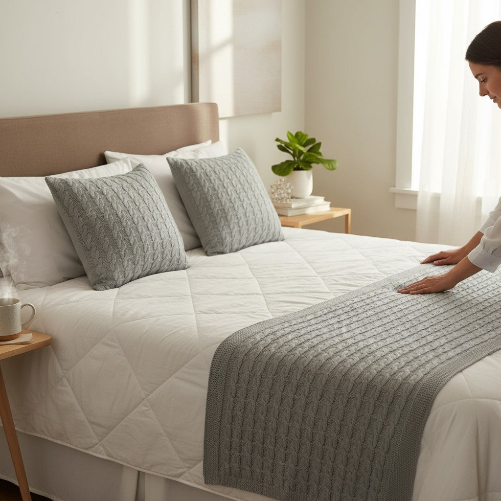 Kit Cama King Trança Tiradentes 260x60 cm