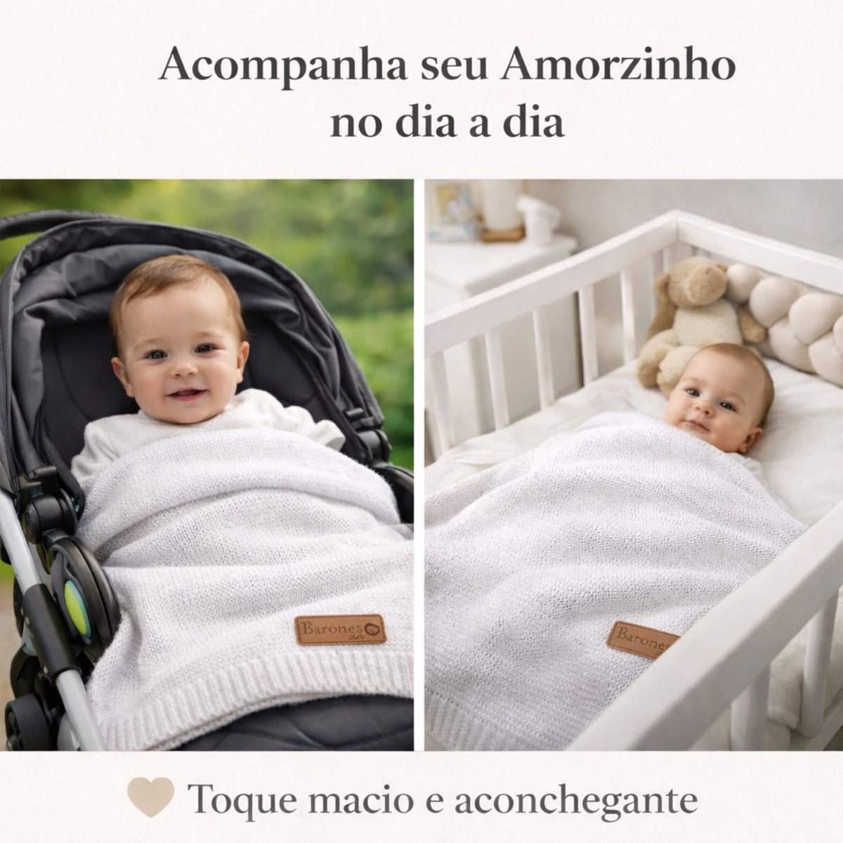 Mantinha Lisa de Tricô para Bebê