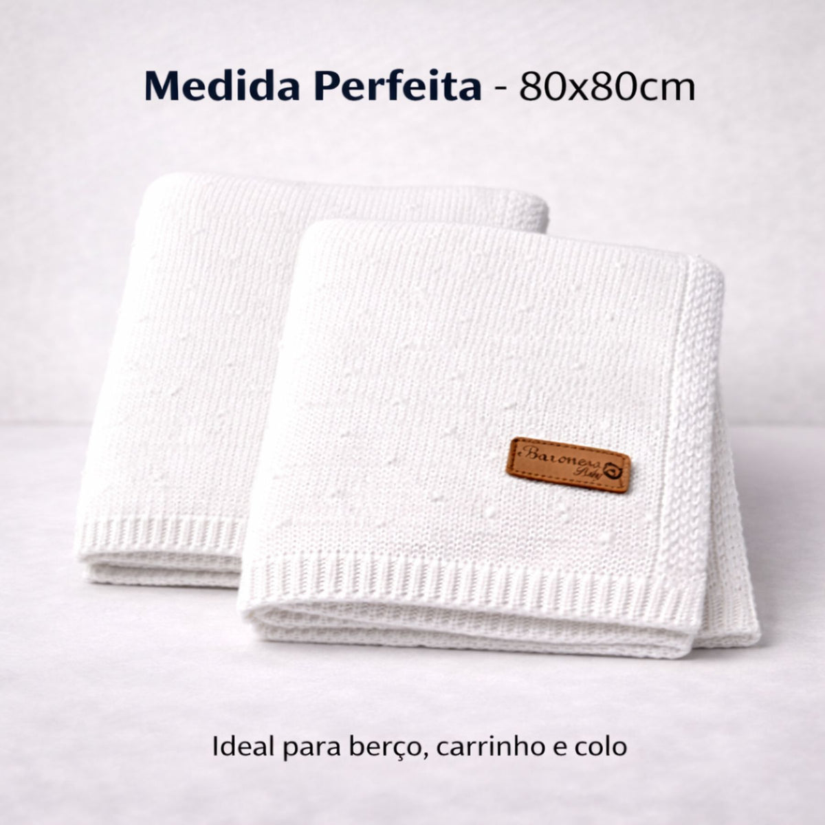 Mantinha Lisa de Tricô para Bebê