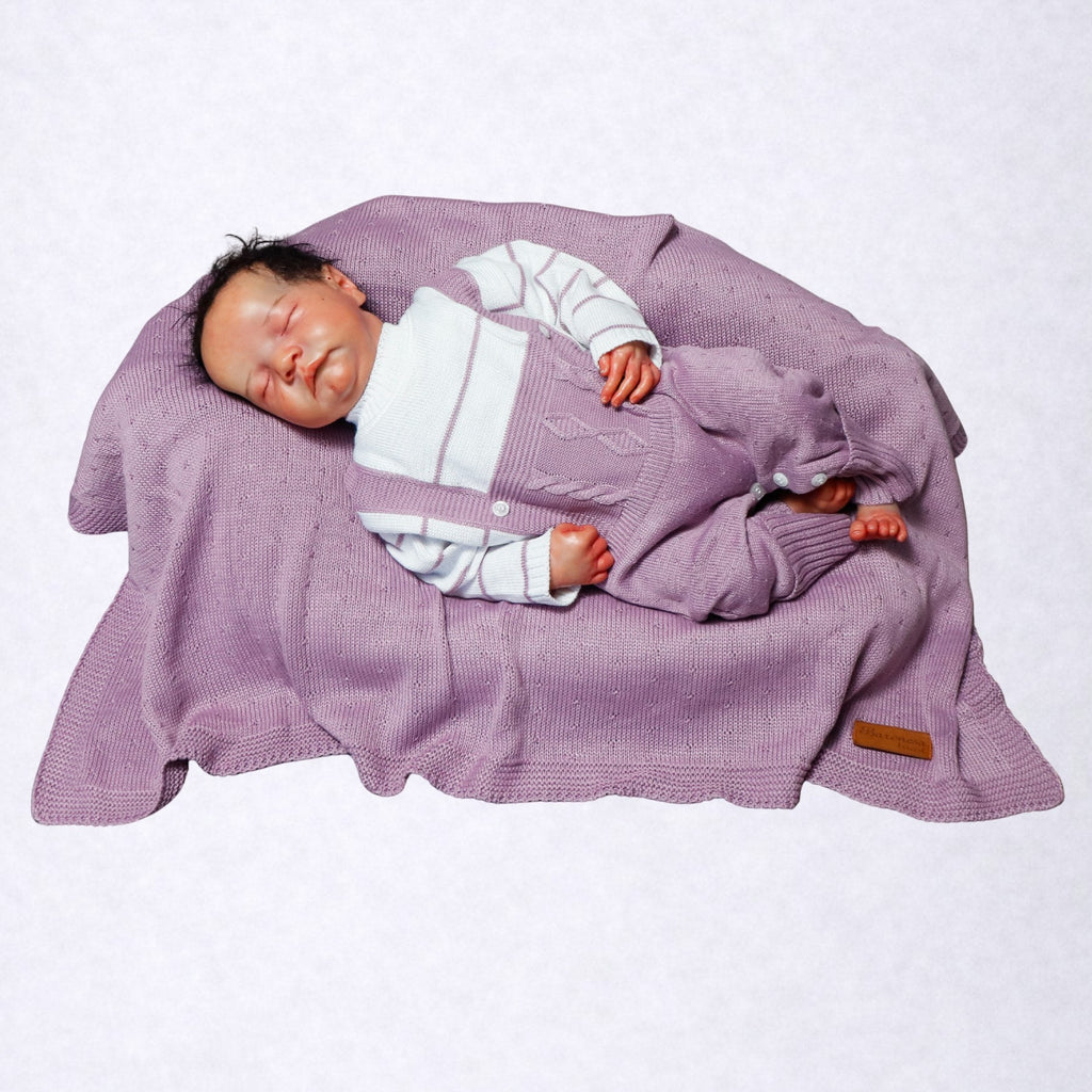 Kit Saida De Maternidade Menina e Menino Tricô Luxo